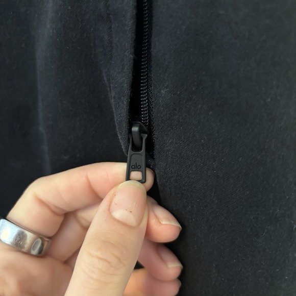 ALO Show Off Wide Leg Trouser Pants Punk Goth Cargo XS Black Grunge - Picture 2 of 6